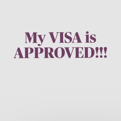 Instagram post: My visa is approved